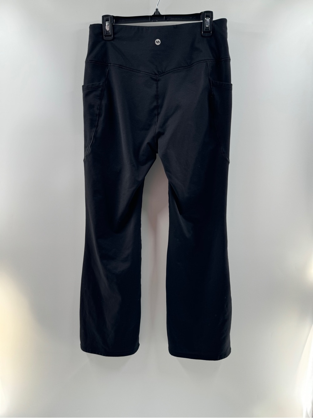 Women’s Black Wide Leg Leggings with Pockets – Size XL - Picture 6 of 8